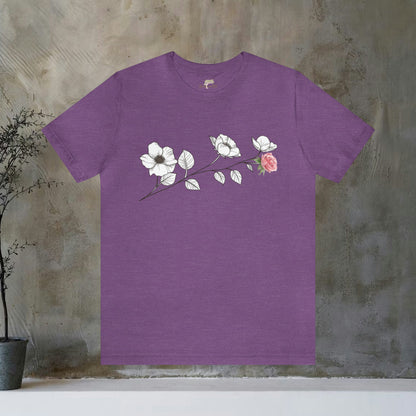 Minimalistic Roses Wildflowers Unisex Tee | Branch and Stick Branch and Stick