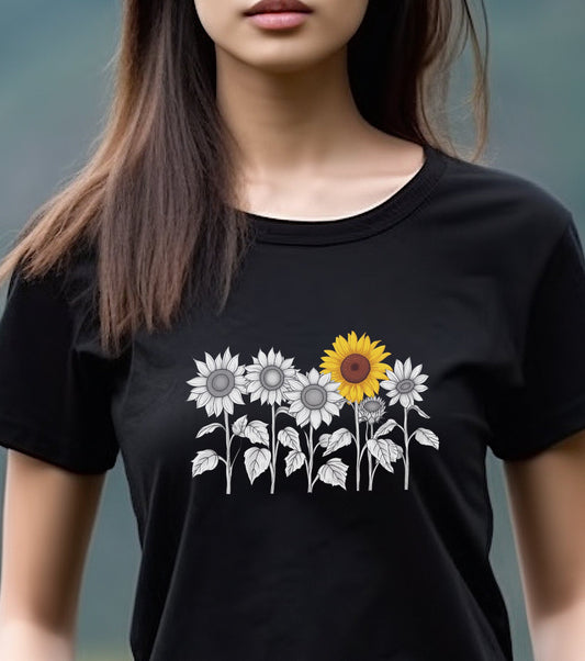 Minimalistic Sunflowers Unisex Tee | Branch and Stick Branch and Stick