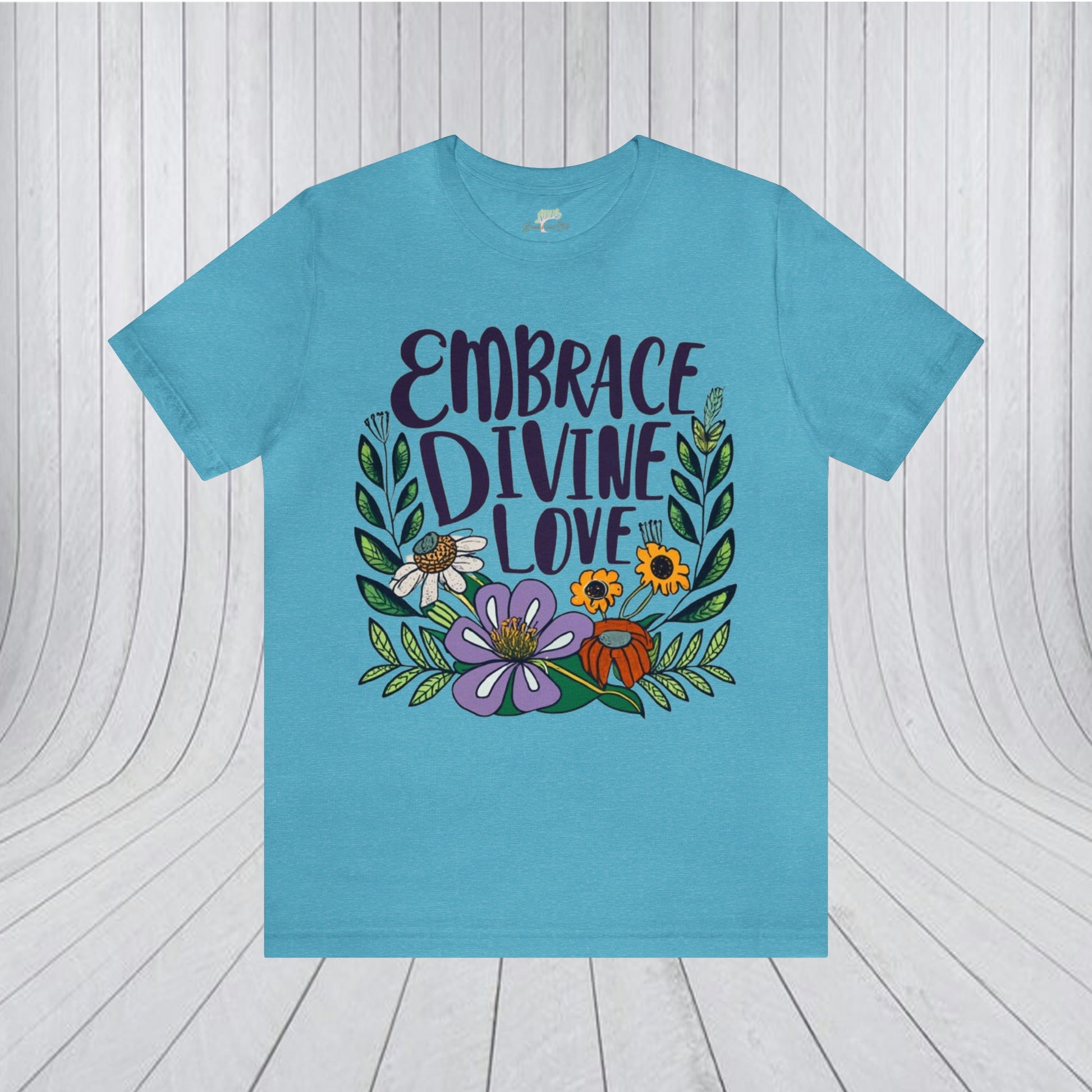 Minimalistic Wildflowers and Affirmation Words T-Shirt | Nature-Inspired Elegance - Branch and Stick Branch and Stick