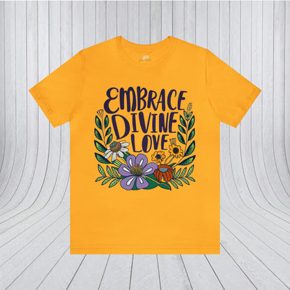 Minimalistic Wildflowers and Affirmation Words T-Shirt | Nature-Inspired Elegance - Branch and Stick Branch and Stick