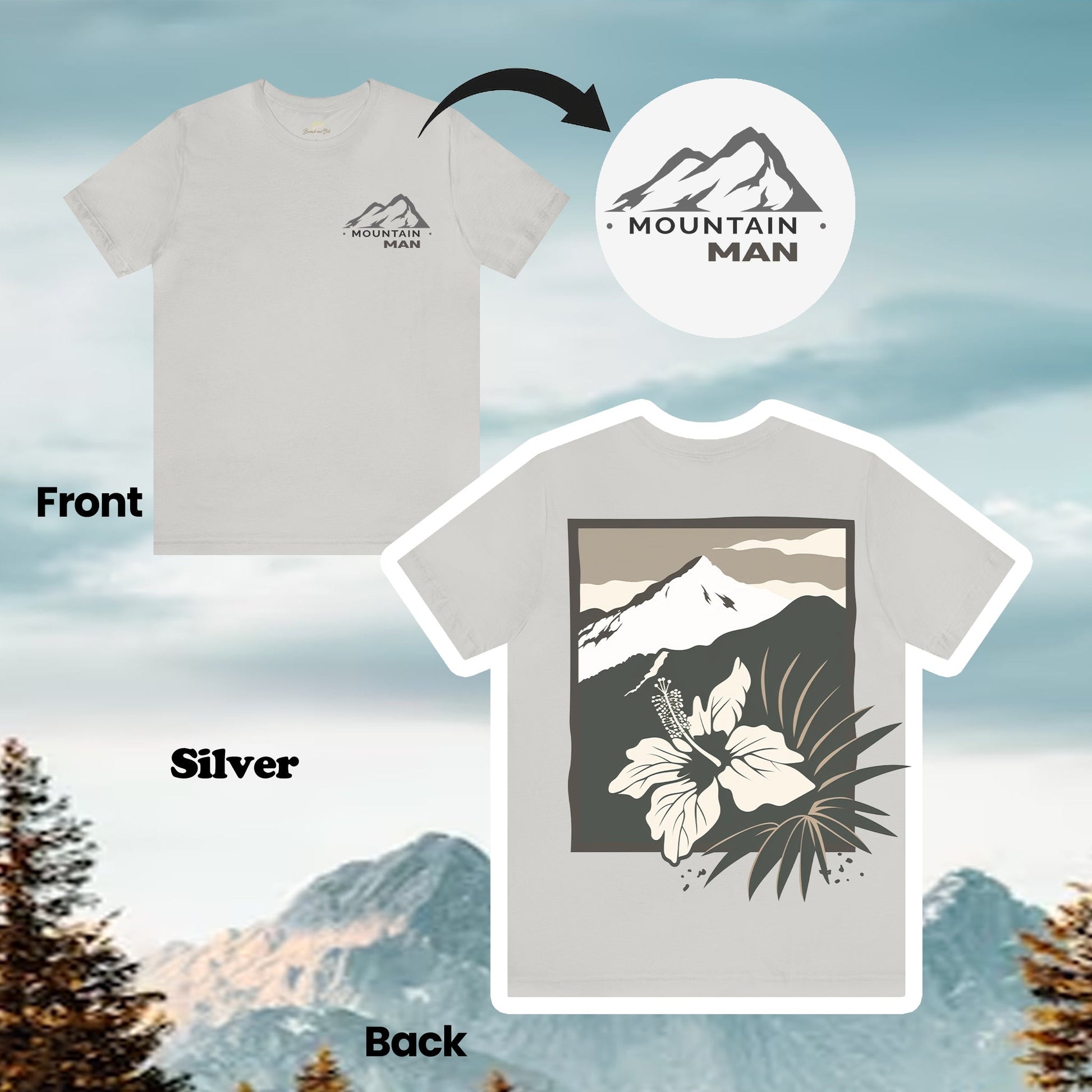 Mountain Men Icon Logo 2-Sided Unisex Tee | Branch and Stick Branch and Stick