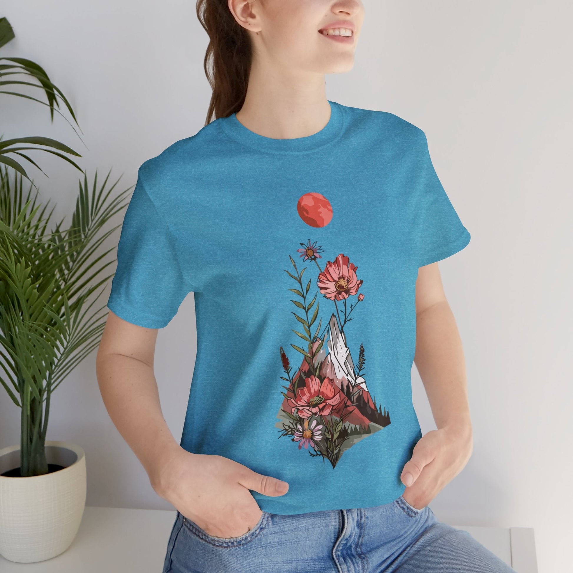 Mountain Wildflowers Red Sunset Unisex Tee | Branch and Stick Branch and Stick