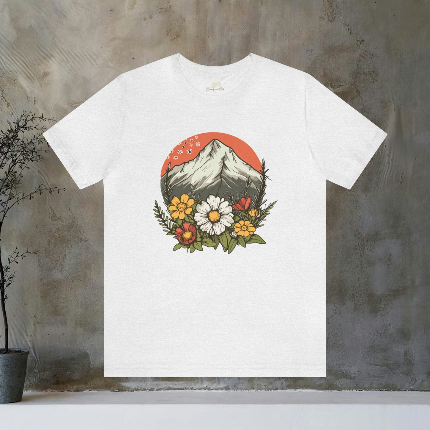 Mountain Wildflowers Scenic Unisex Tee | Branch and Stick Branch and Stick