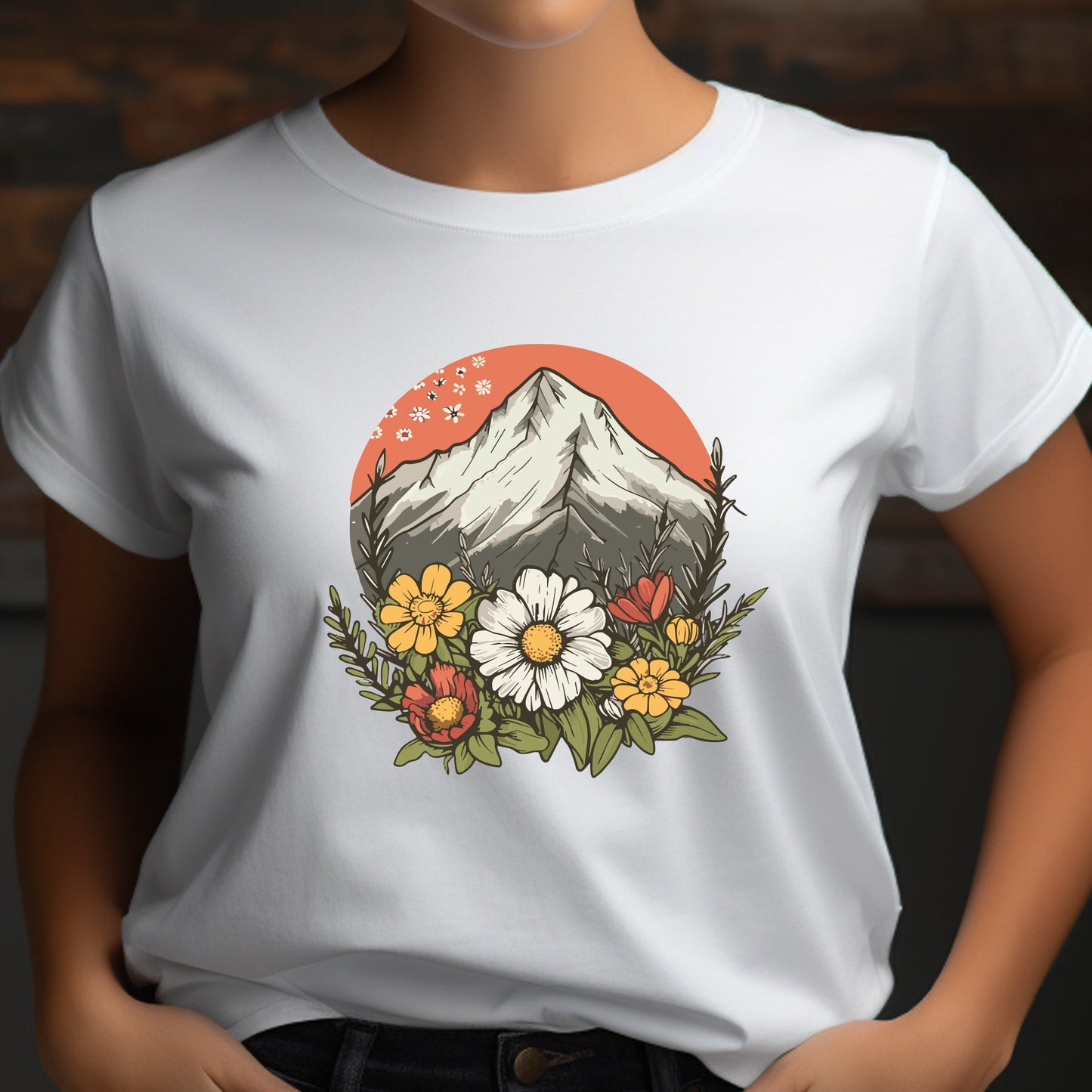 Mountain Wildflowers Scenic Unisex Tee | Branch and Stick Branch and Stick