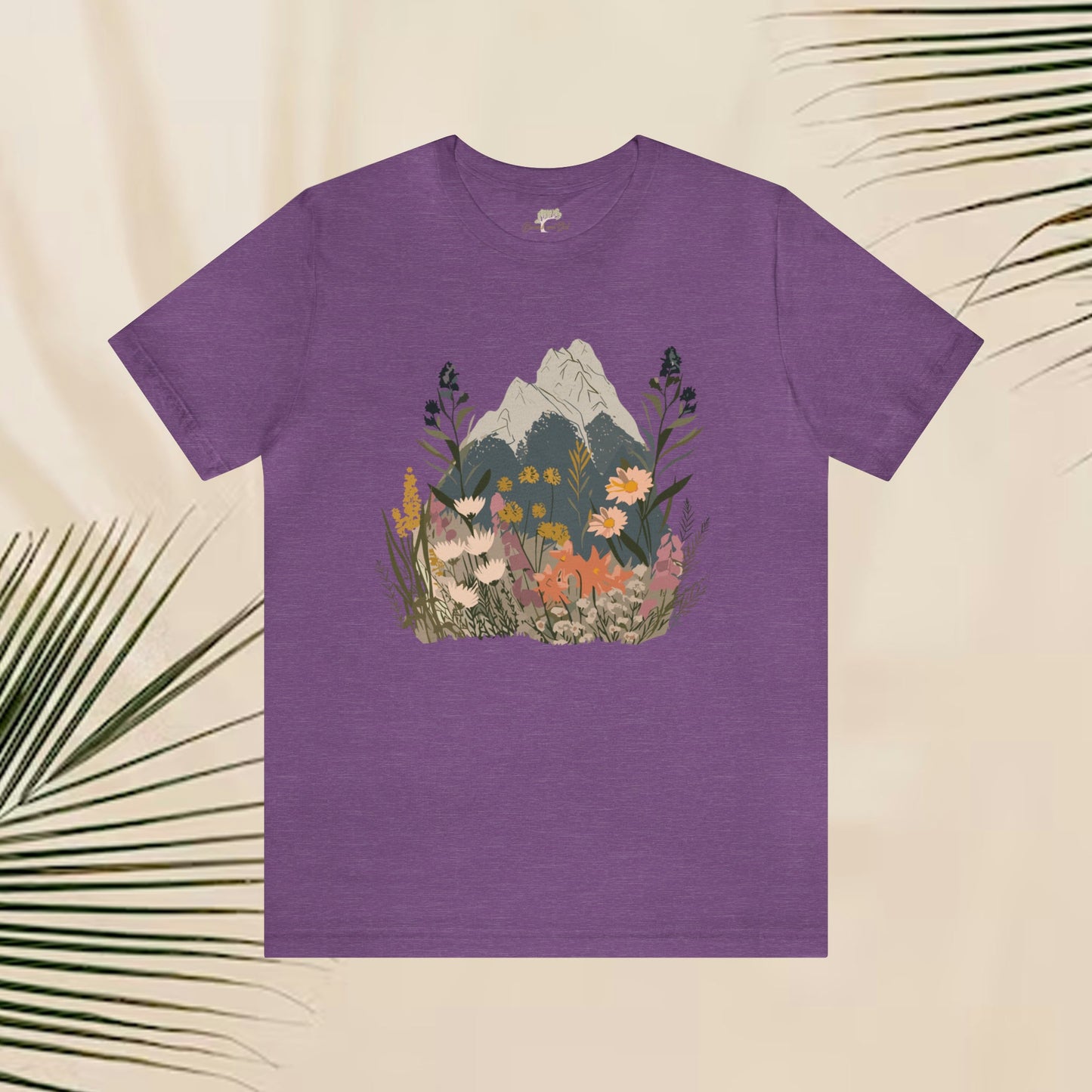 Mountain and Wildflower Nature Unisex Tee | Branch and Stick Branch and Stick