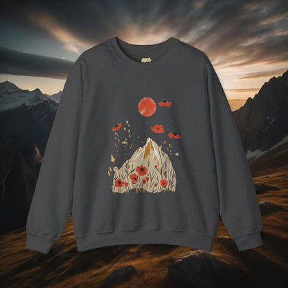 Mountains with Wildflowers Crewneck Sweatshirt | Branch and Stick Branch and Stick