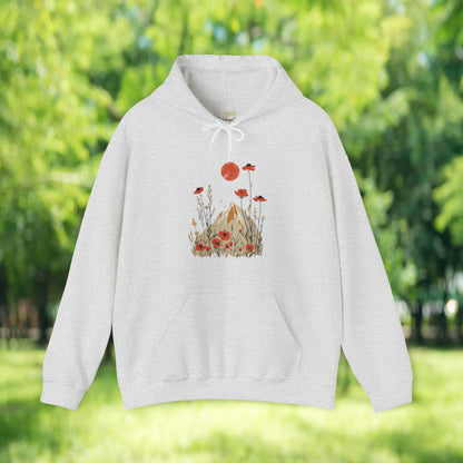 Mountains with Wildflowers Hooded Sweatshirt | Branch and Stick Branch and Stick