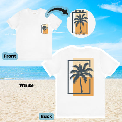 Outdoor Adventure Palm Tree 2-Sided Unisex Tee | Branch and Stick Branch and Stick