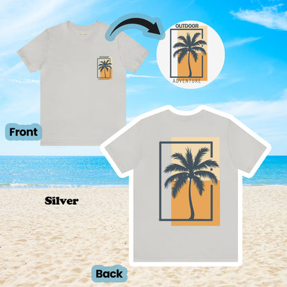 Outdoor Adventure Palm Tree 2-Sided Unisex Tee | Branch and Stick Branch and Stick