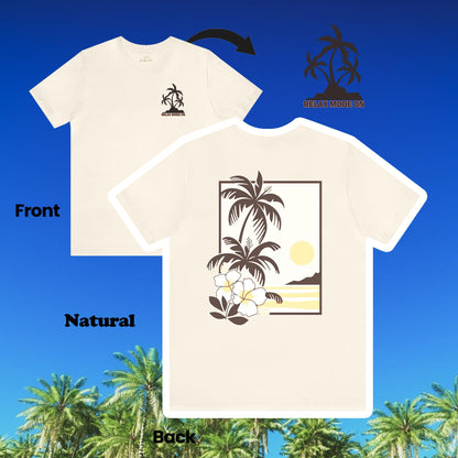 Palm Trees and Sunset Island Vibe Unisex Tee | Branch and Stick Branch and Stick