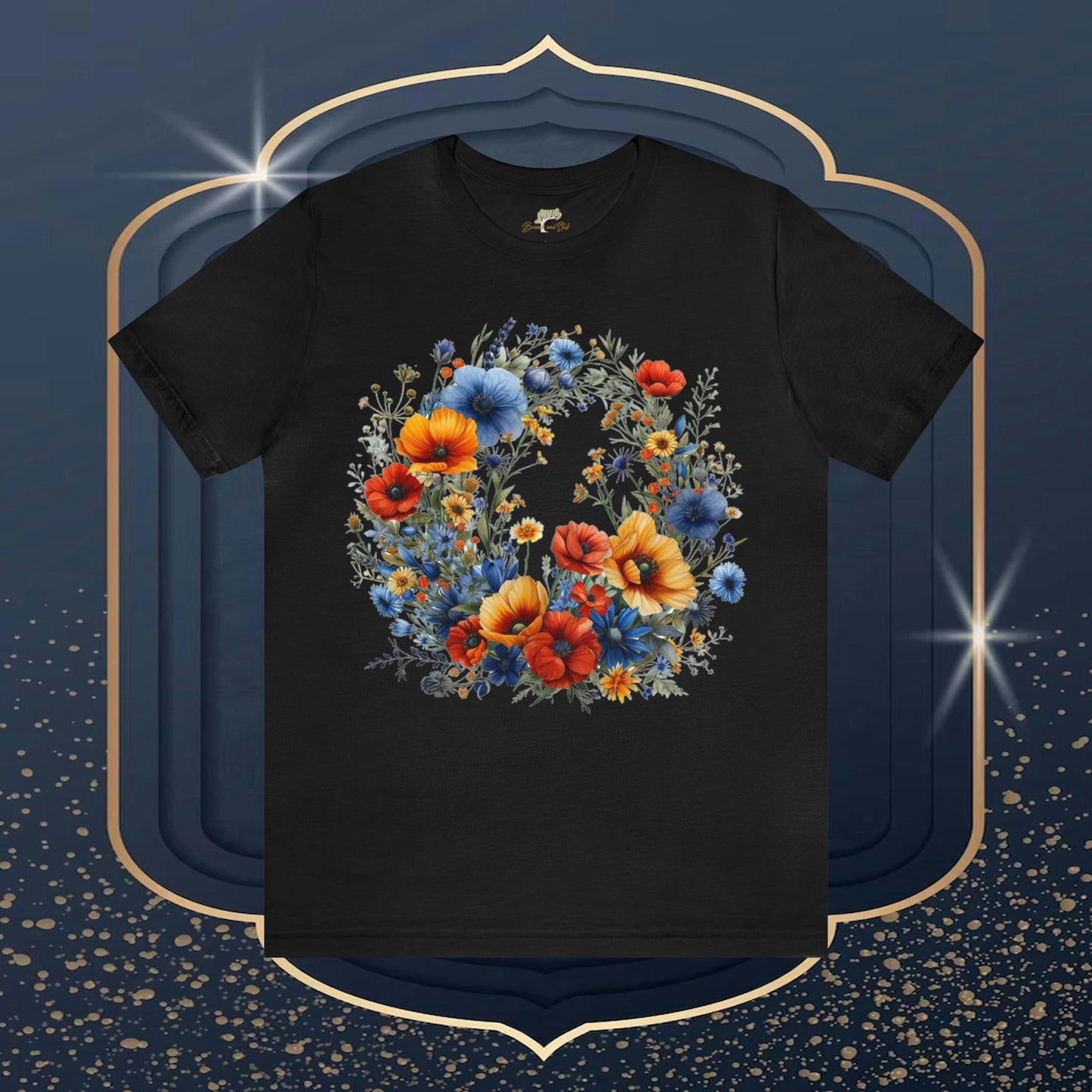 Poppy and Assorted Wildflowers Unisex Tee | Branch and Stick Branch and Stick