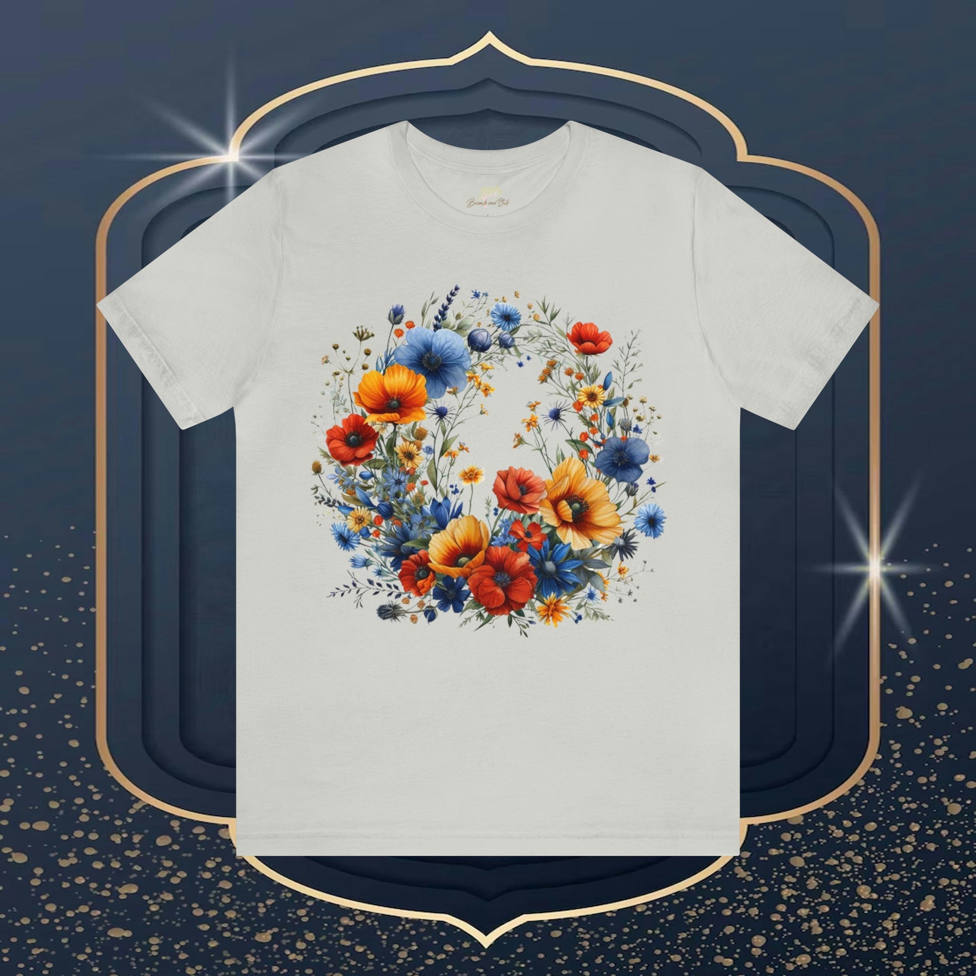 Poppy and Assorted Wildflowers Unisex Tee | Branch and Stick Branch and Stick