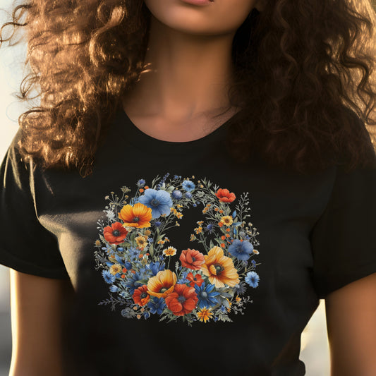 Poppy and Assorted Wildflowers Unisex Tee | Branch and Stick Branch and Stick