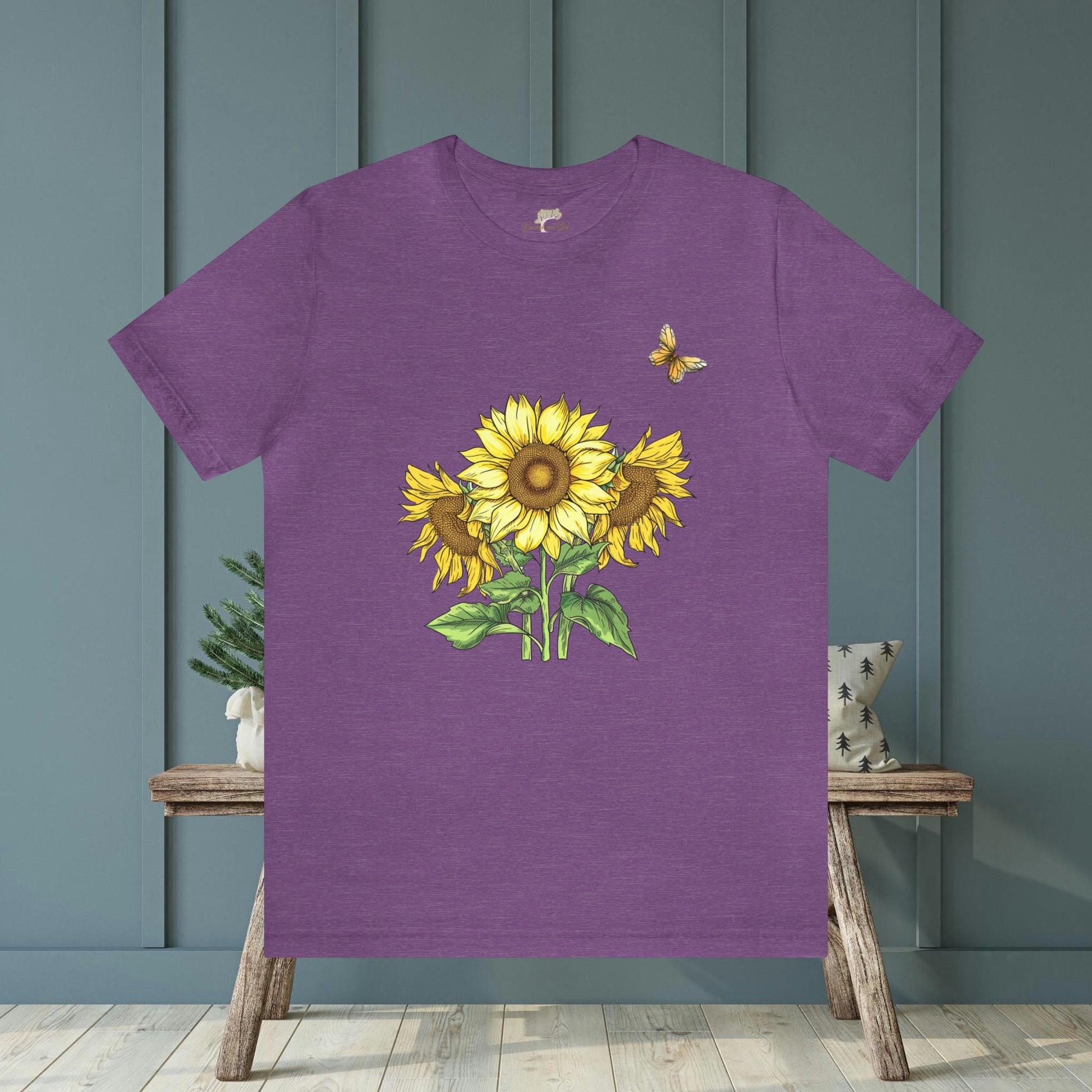 Sunflowers and Butterflies Unisex Tee | Branch and Stick Branch and Stick