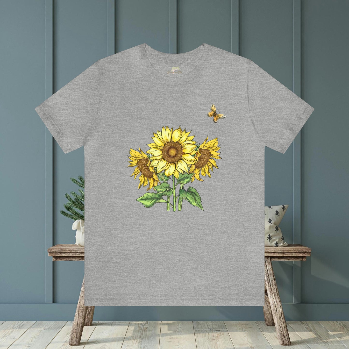 Sunflowers and Butterflies Unisex Tee | Branch and Stick Branch and Stick