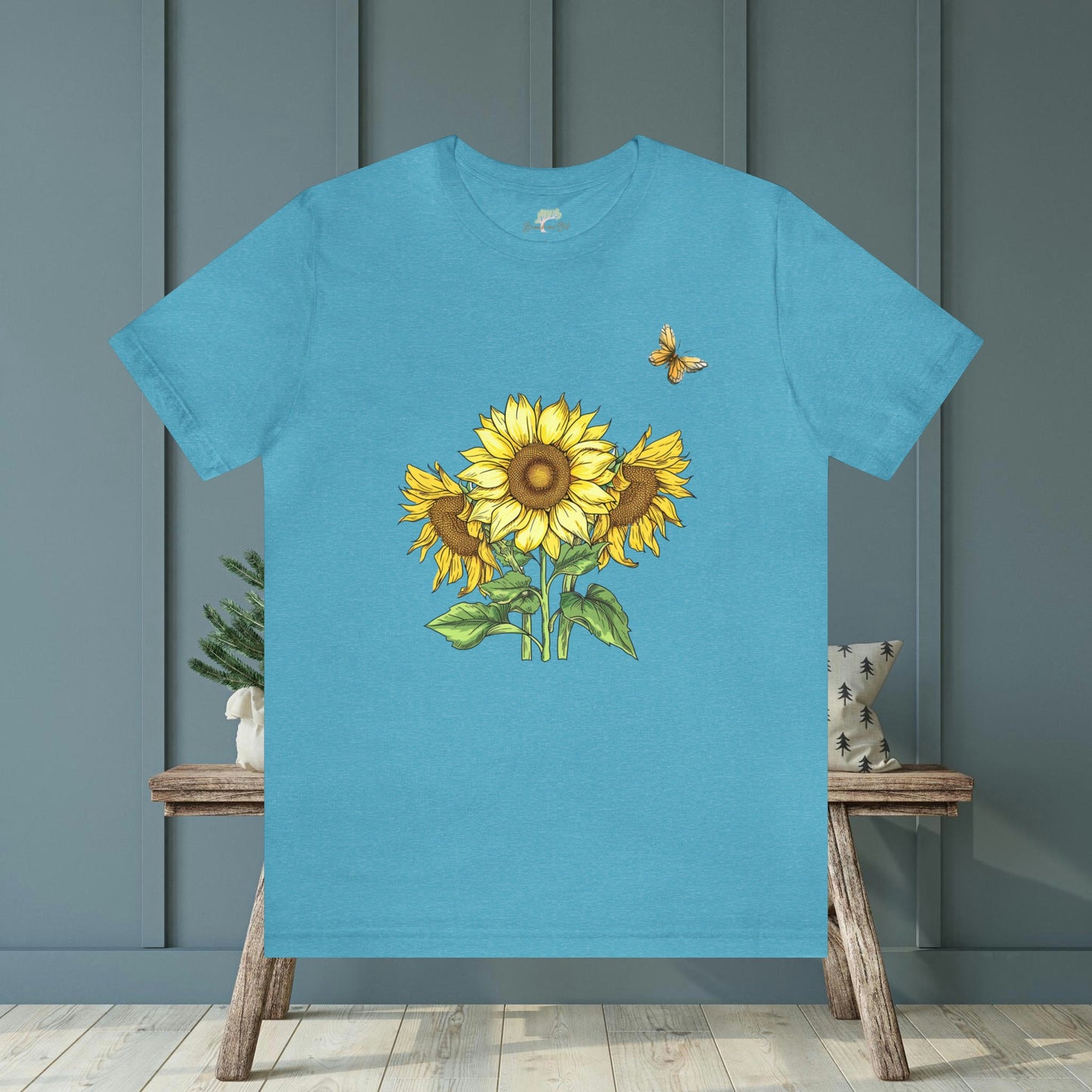 Sunflowers and Butterflies Unisex Tee | Branch and Stick Branch and Stick