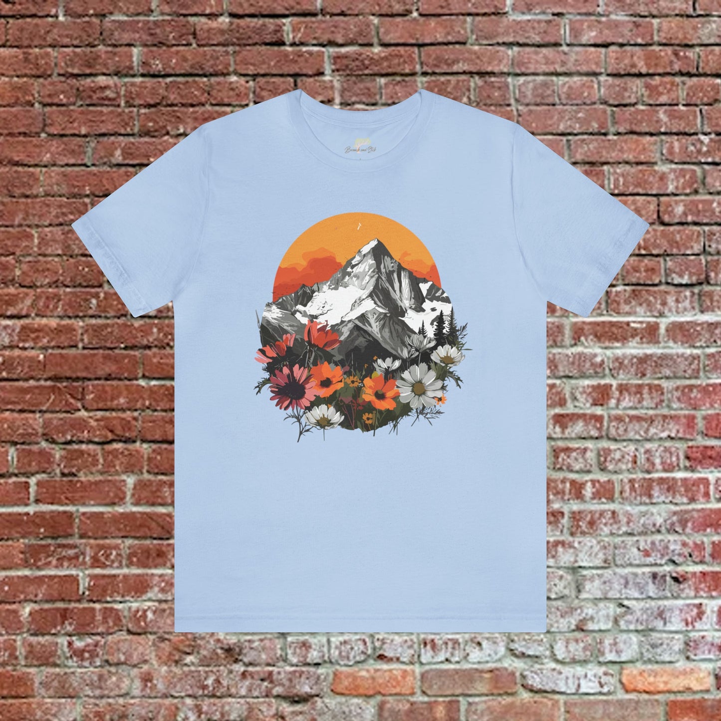 Sunset Mountain Wildflowers Unisex Tee | Branch and Stick Branch and Stick