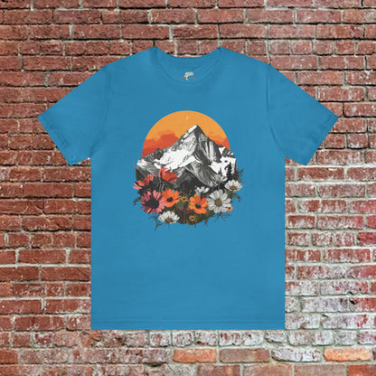 Sunset Mountain Wildflowers Unisex Tee | Branch and Stick Branch and Stick