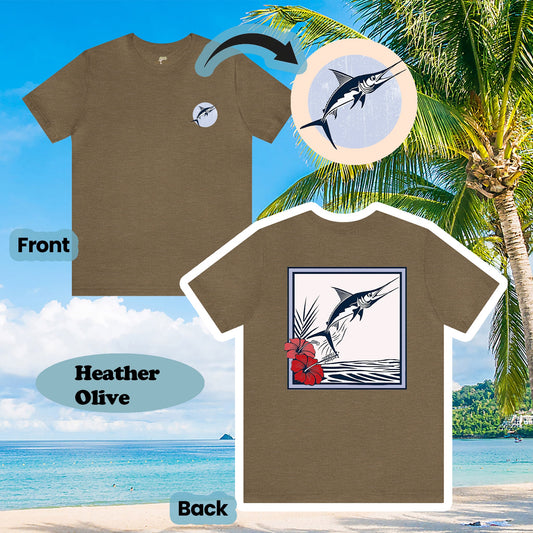 Swordfish and Wildflowers 2-Sided Unisex Tee | Branch and Stick Branch and Stick