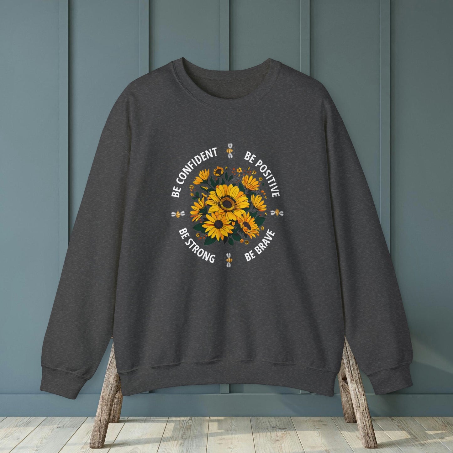 The Mountains with Wildflowers Crewneck Sweatshirt | Branch and Stick Branch and Stick