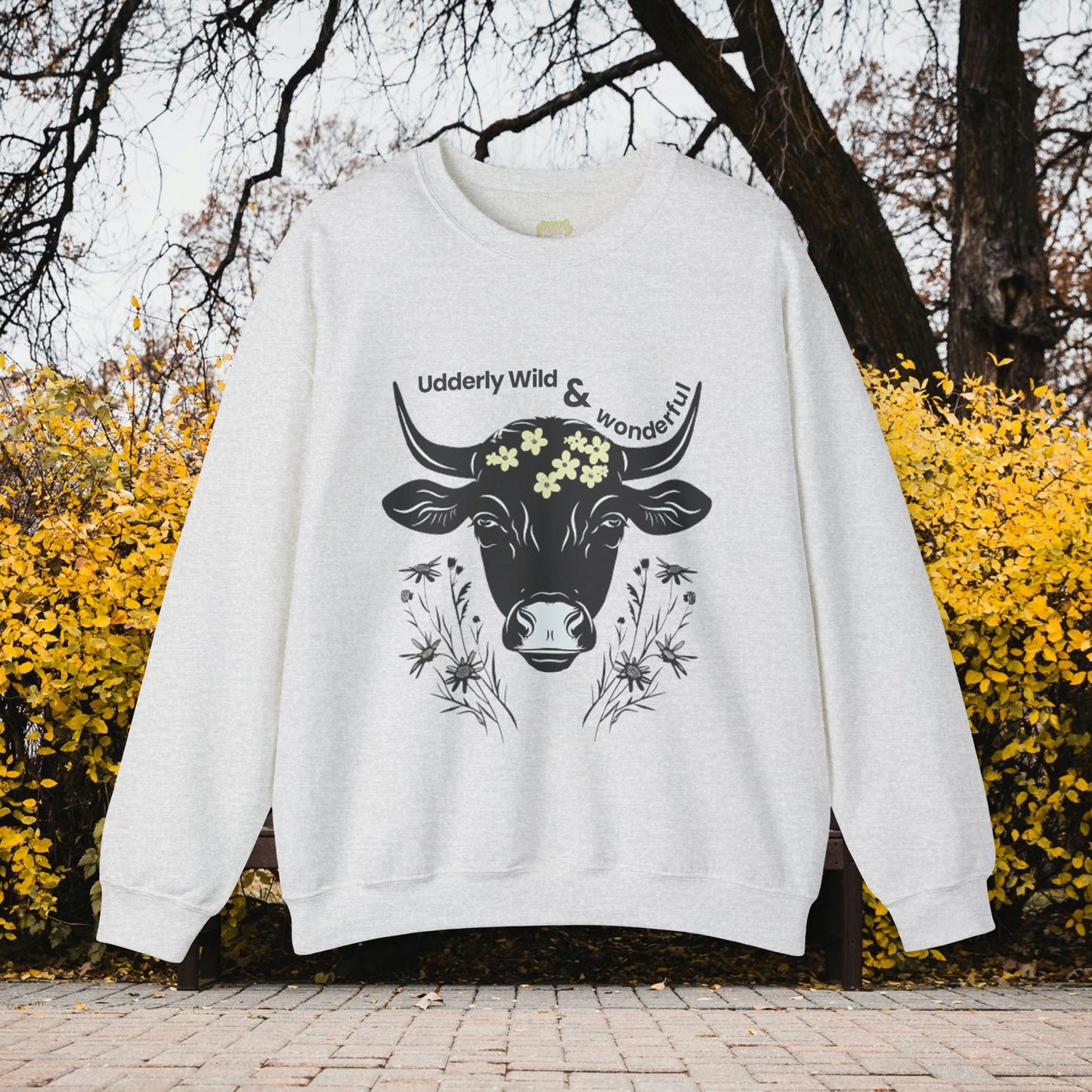 Udderly Wild Cow Wildflower Crewneck Sweatshirt | Branch and Stick Branch and Stick