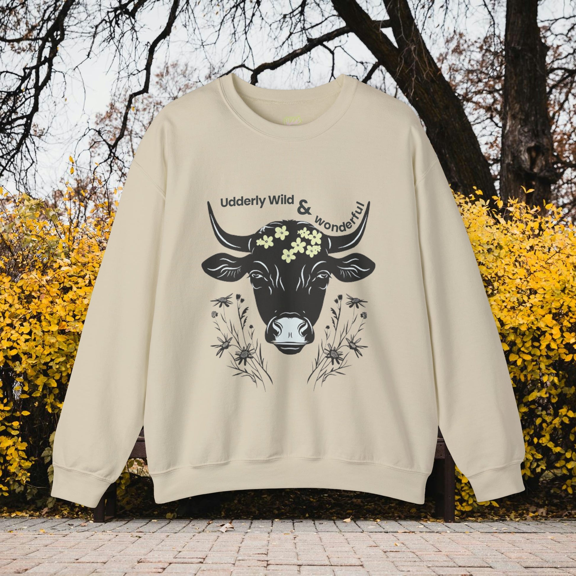 Udderly Wild Cow Wildflower Crewneck Sweatshirt | Branch and Stick Branch and Stick