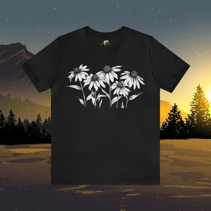 White Wildflowers Front Print T-Shirt | Branch and Stick Branch and Stick