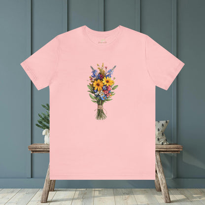 Wildflower Bundle Minimalistic Boho Design Unisex Tee | Branch and Stick Branch and Stick