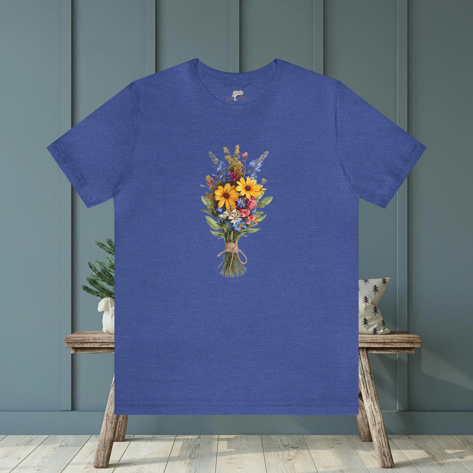 Wildflower Bundle Minimalistic Boho Design Unisex Tee | Branch and Stick Branch and Stick