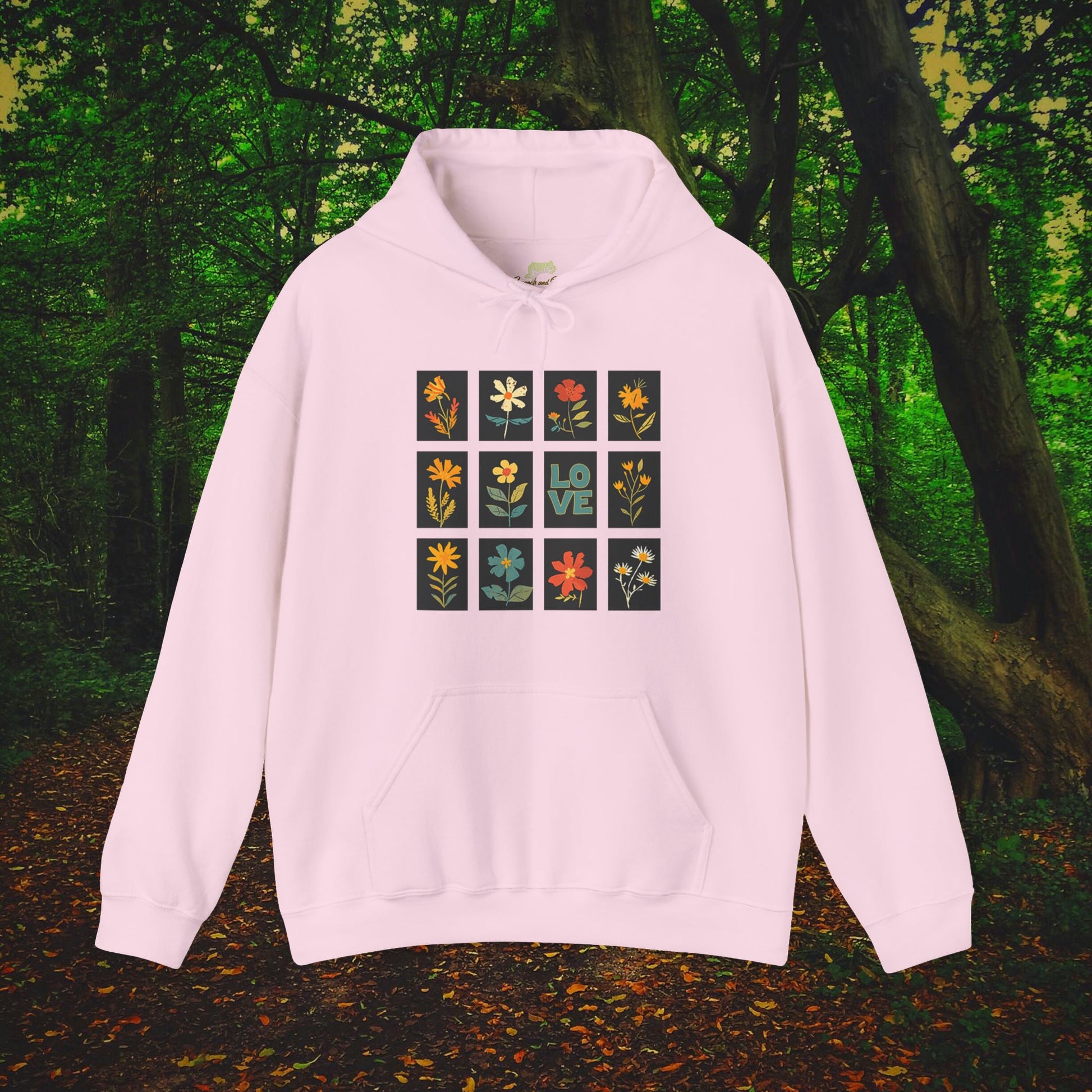 Wildflower Folk Art Design Hoodie | Nature-Inspired Apparel - Branch and Stick Branch and Stick