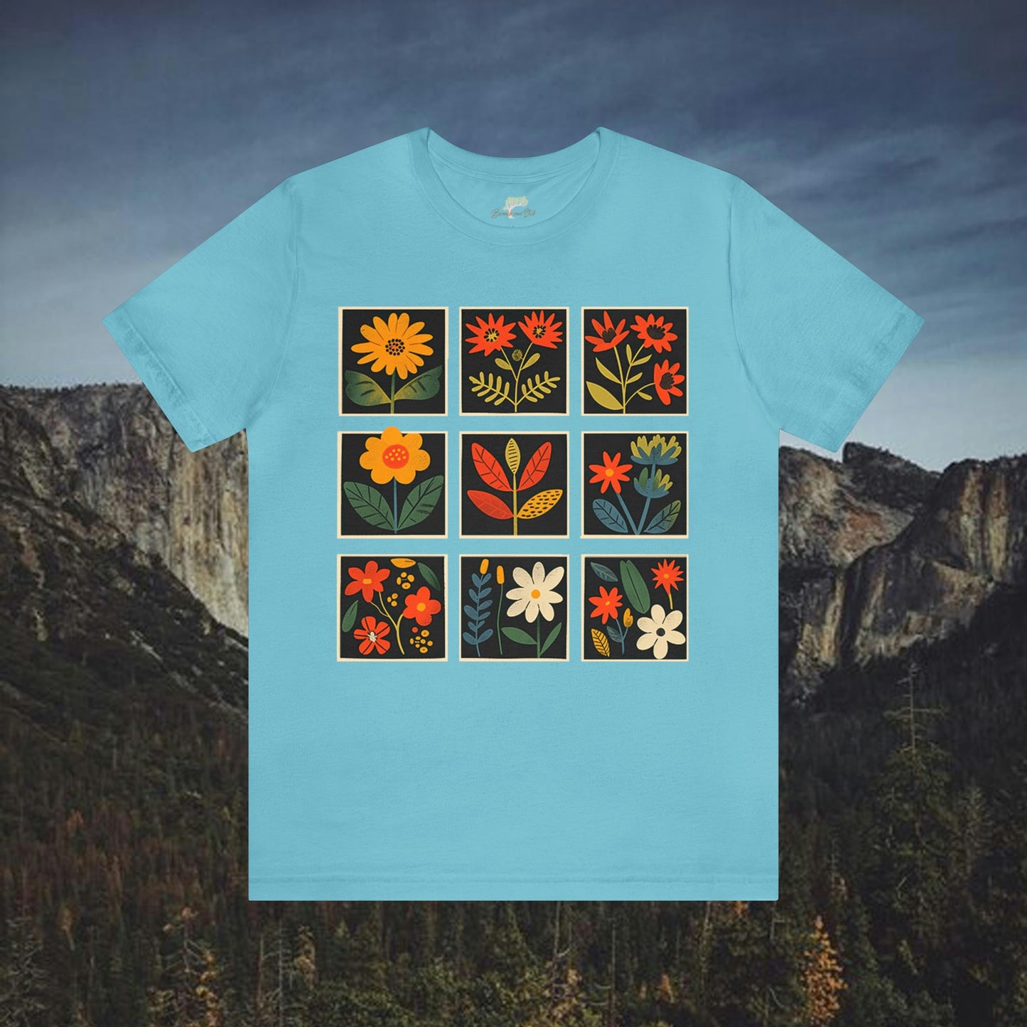 Wildflower Folk Art Design Unisex T-Shirt | Nature-Inspired Apparel - Branch and Stick Branch and Stick