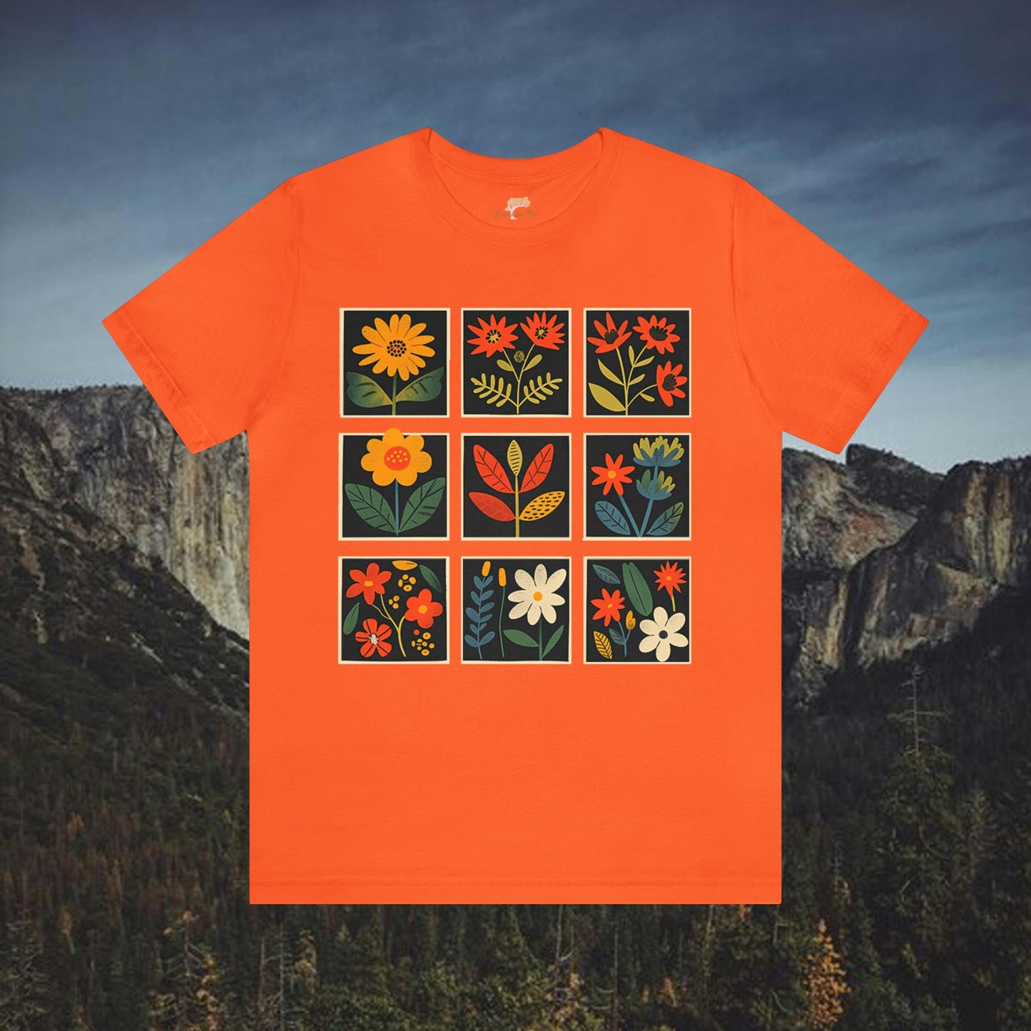 Wildflower Folk Art Design Unisex T-Shirt | Nature-Inspired Apparel - Branch and Stick Branch and Stick