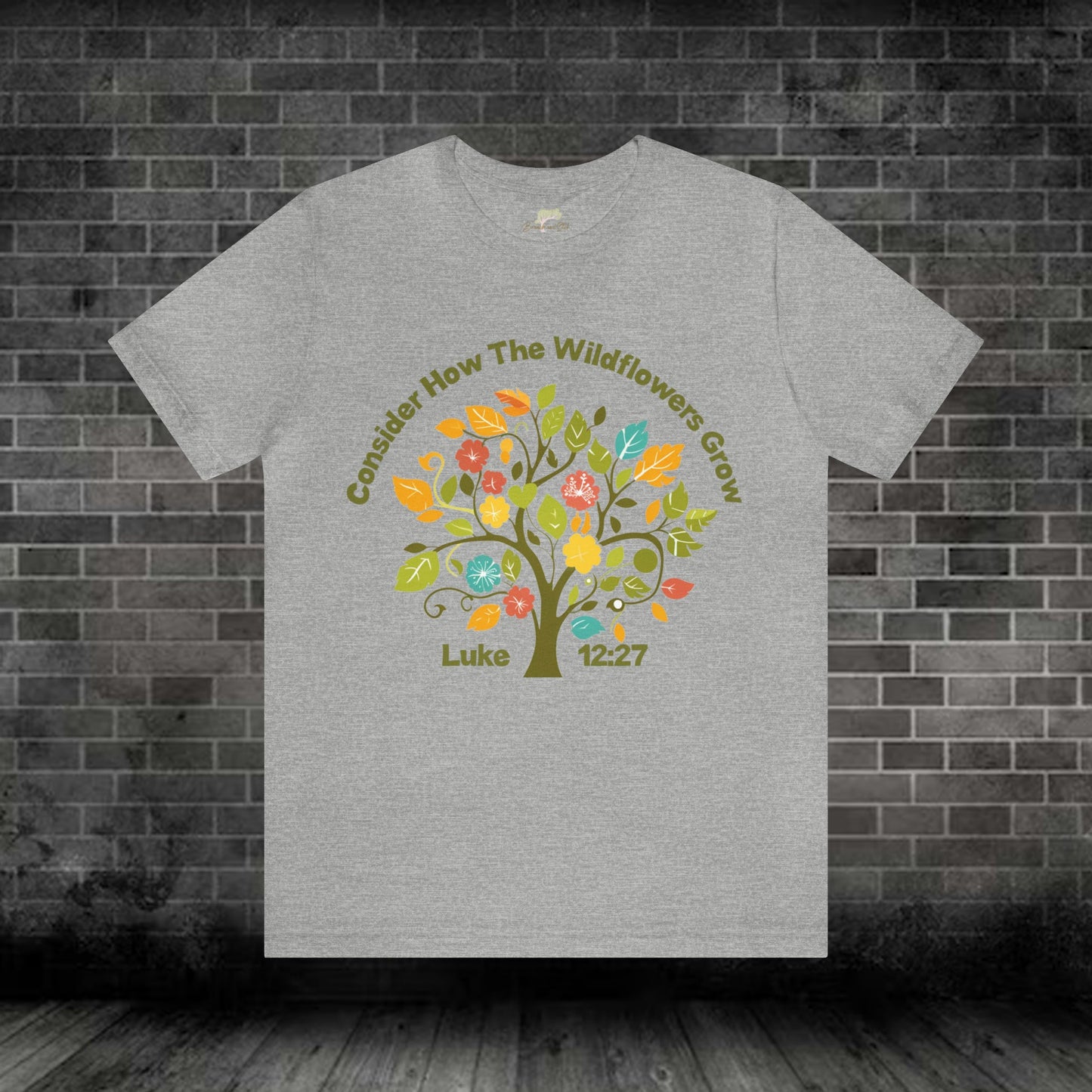 Wildflower and Tree Verse T-Shirt | Nature-Inspired Design - Branch and Stick Branch and Stick