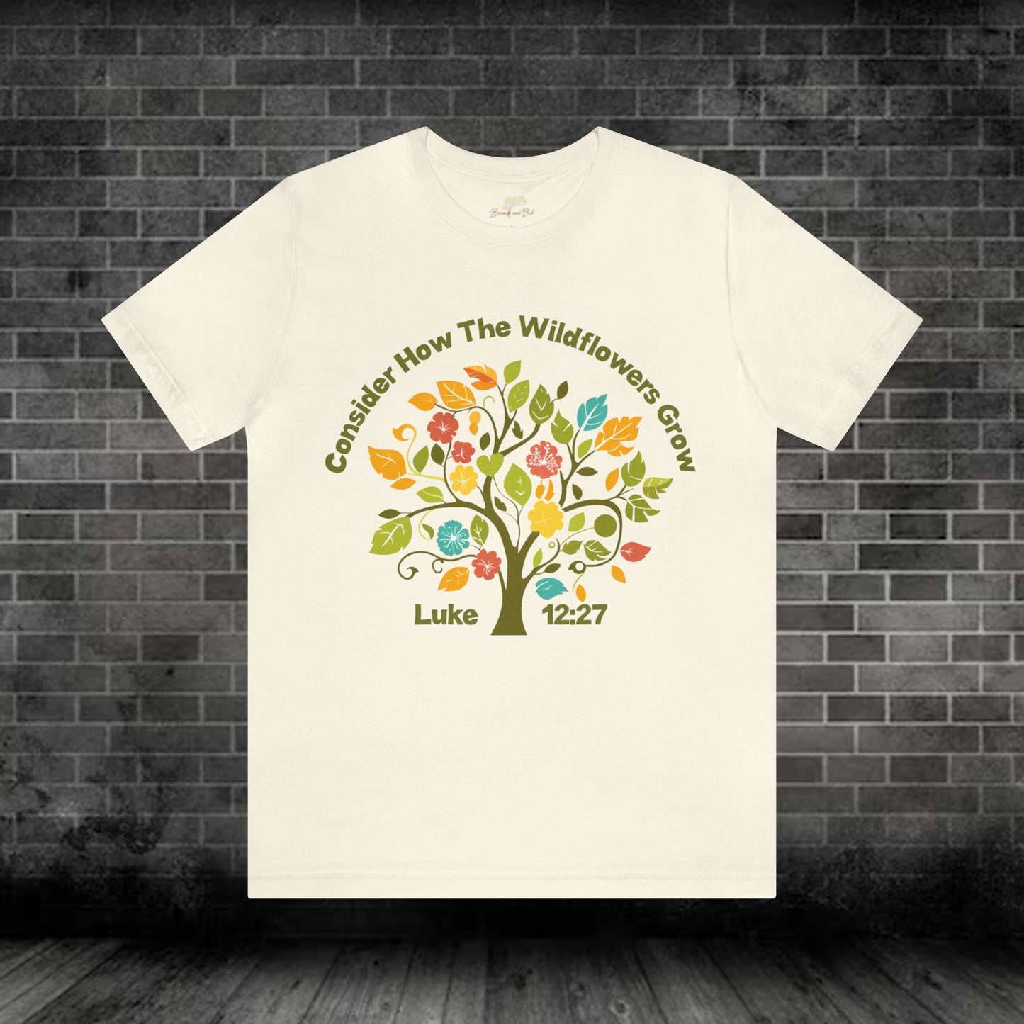 Wildflower and Tree Verse T-Shirt | Nature-Inspired Design - Branch and Stick Branch and Stick