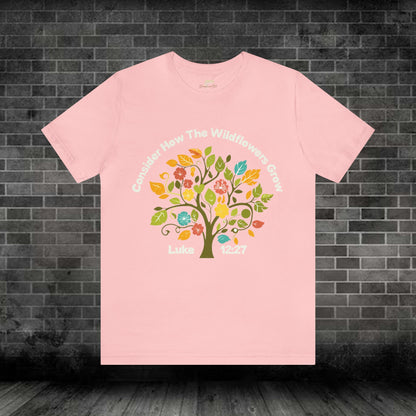 Wildflower and Tree Verse T-Shirt | Nature-Inspired Design - Branch and Stick Branch and Stick