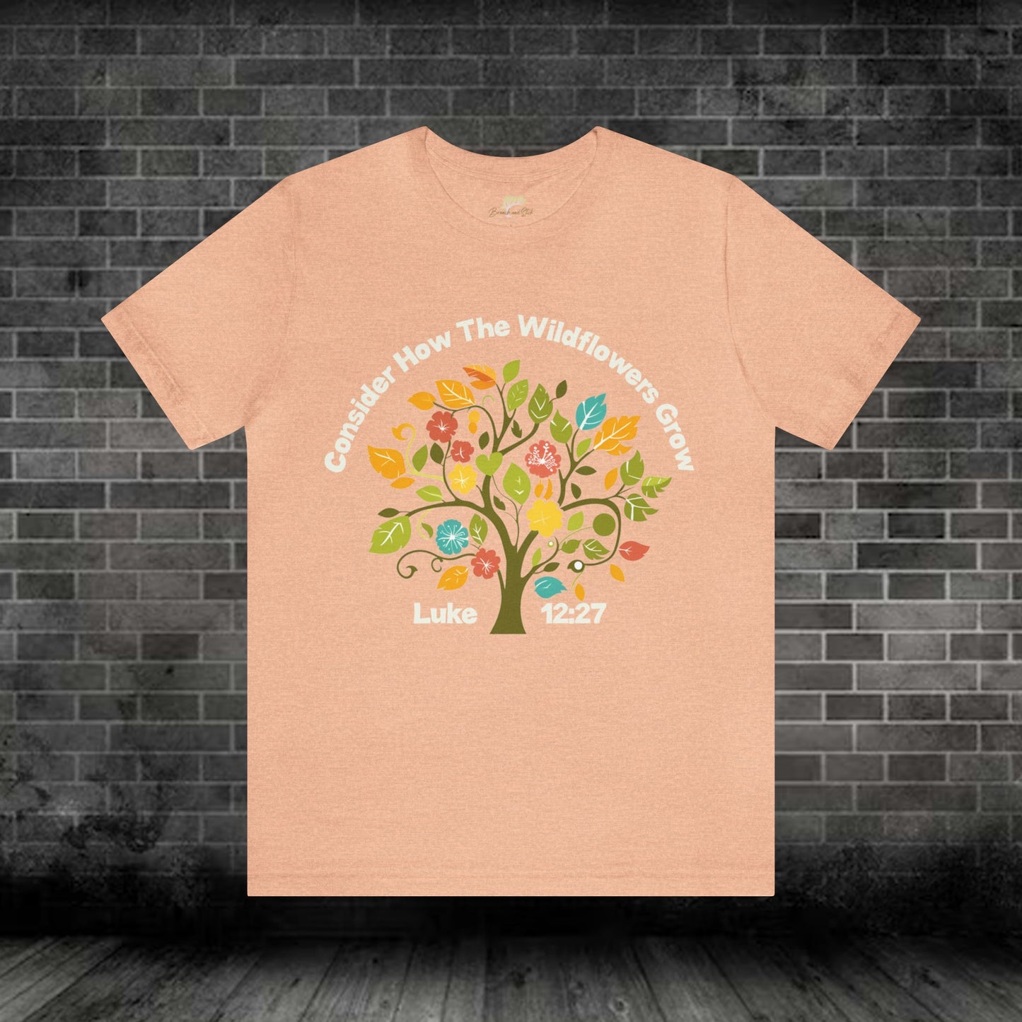 Wildflower and Tree Verse T-Shirt | Nature-Inspired Design - Branch and Stick Branch and Stick