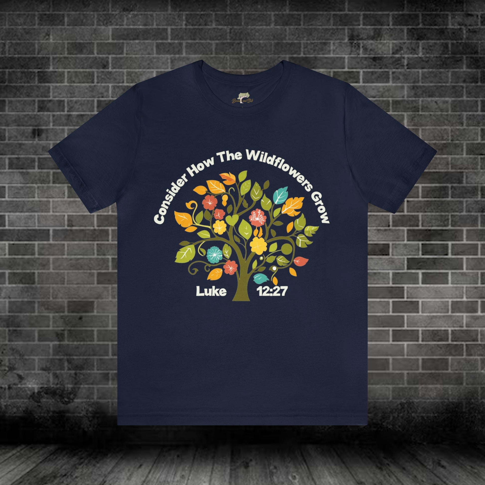 Wildflower and Tree Verse T-Shirt | Nature-Inspired Design - Branch and Stick Branch and Stick