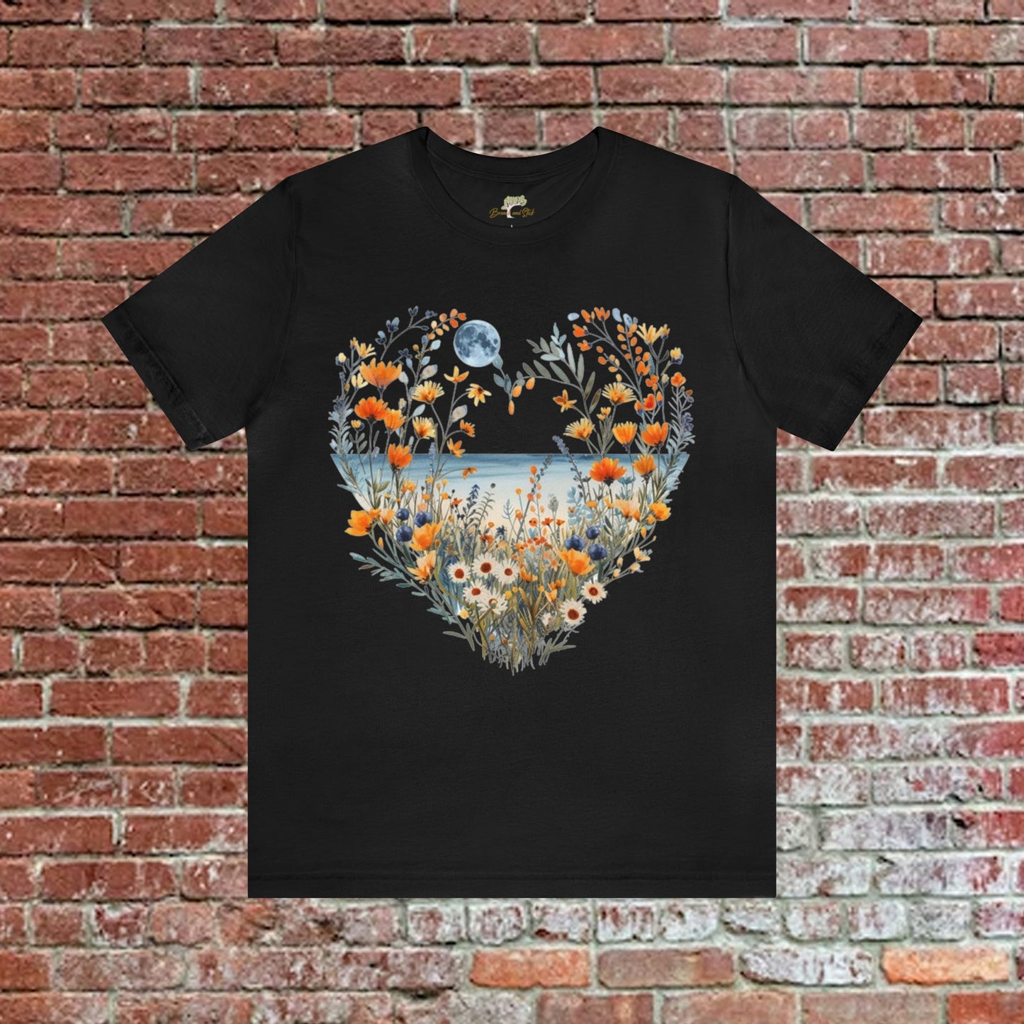 Wildflowers Heart Ocean Moon Unisex Tee | Branch and Stick Branch and Stick