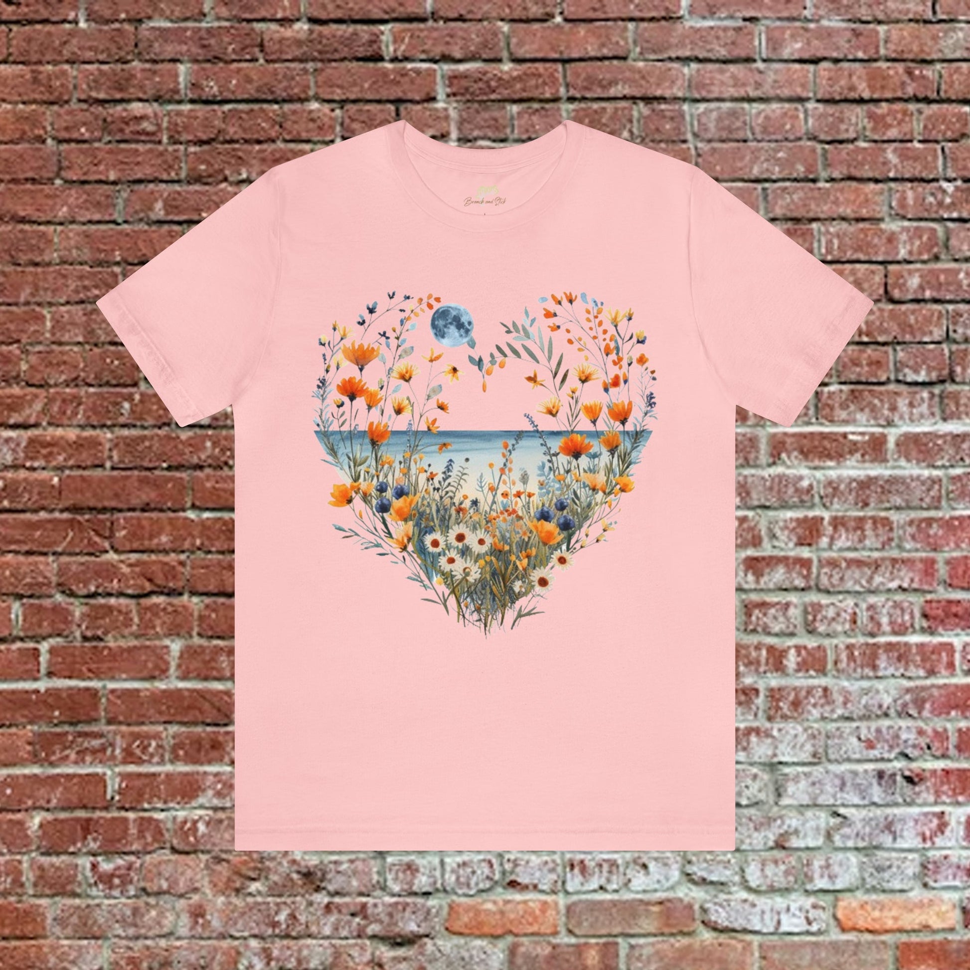 Wildflowers Heart Ocean Moon Unisex Tee | Branch and Stick Branch and Stick