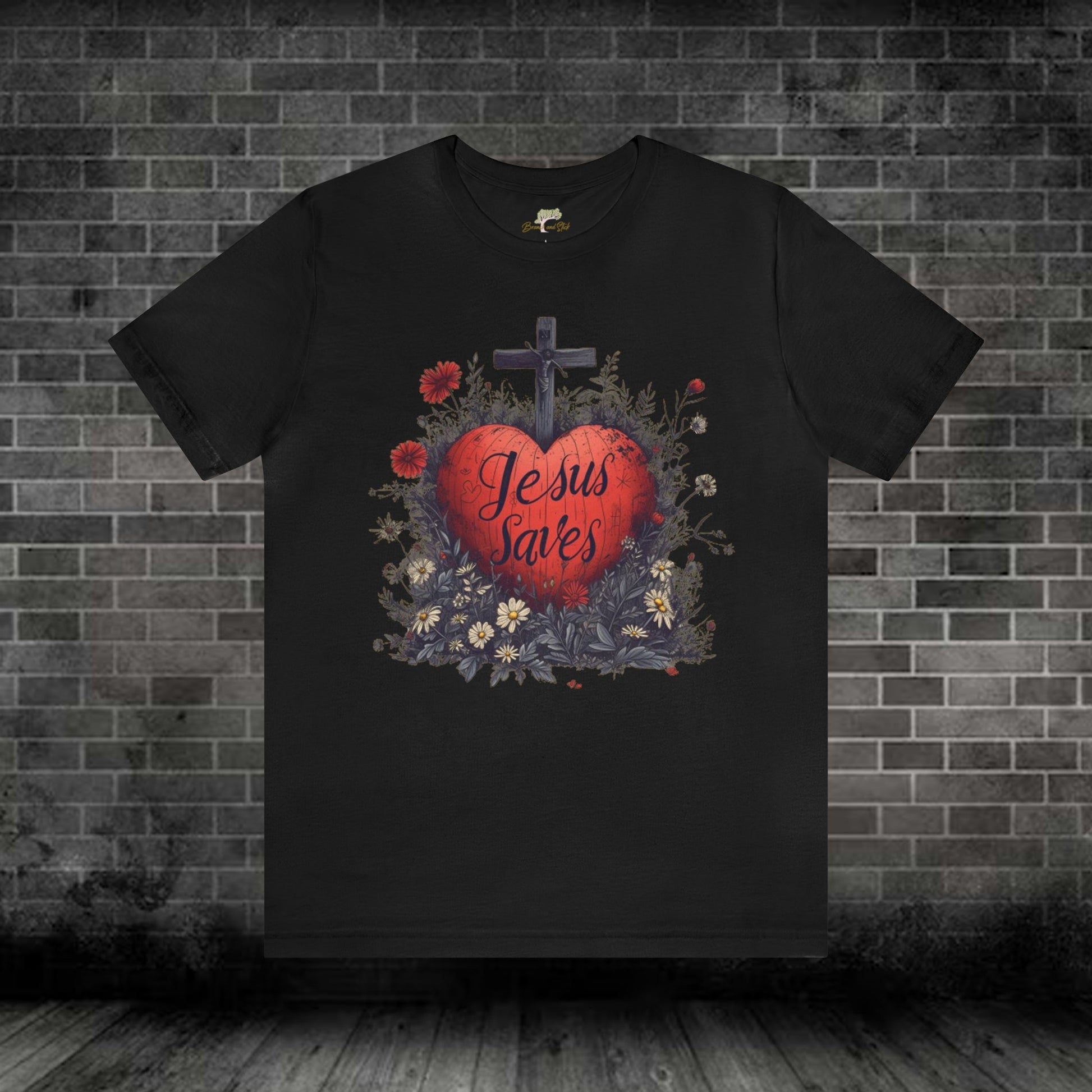 Wildflowers Heart and Cross Unisex Tee | Branch and Stick Branch and Stick