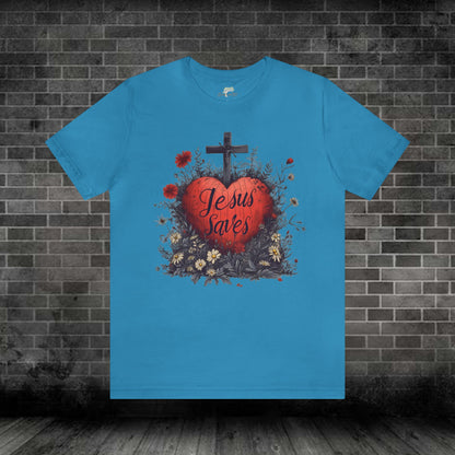 Wildflowers Heart and Cross Unisex Tee | Branch and Stick Branch and Stick