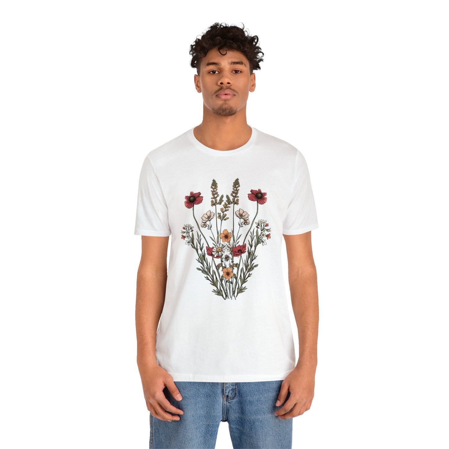 Wildflowers Minimalistic Soft T-Shirt | Effortlessly Stylish Branch and Stick