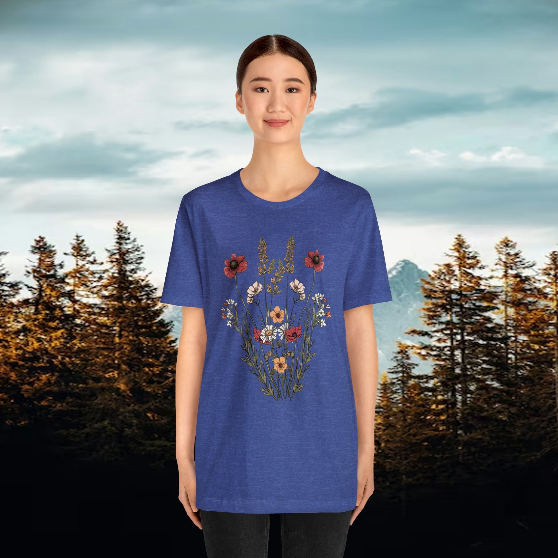 Wildflowers Minimalistic Soft T-Shirt | Effortlessly Stylish Branch and Stick