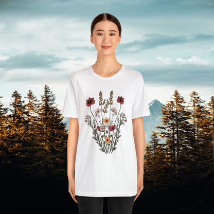 Wildflowers Minimalistic Soft T-Shirt | Effortlessly Stylish Branch and Stick