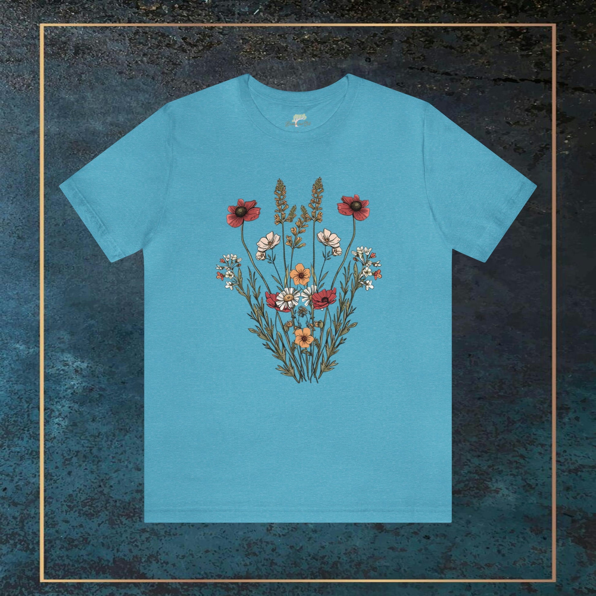 Wildflowers Minimalistic Soft T-Shirt | Effortlessly Stylish Branch and Stick