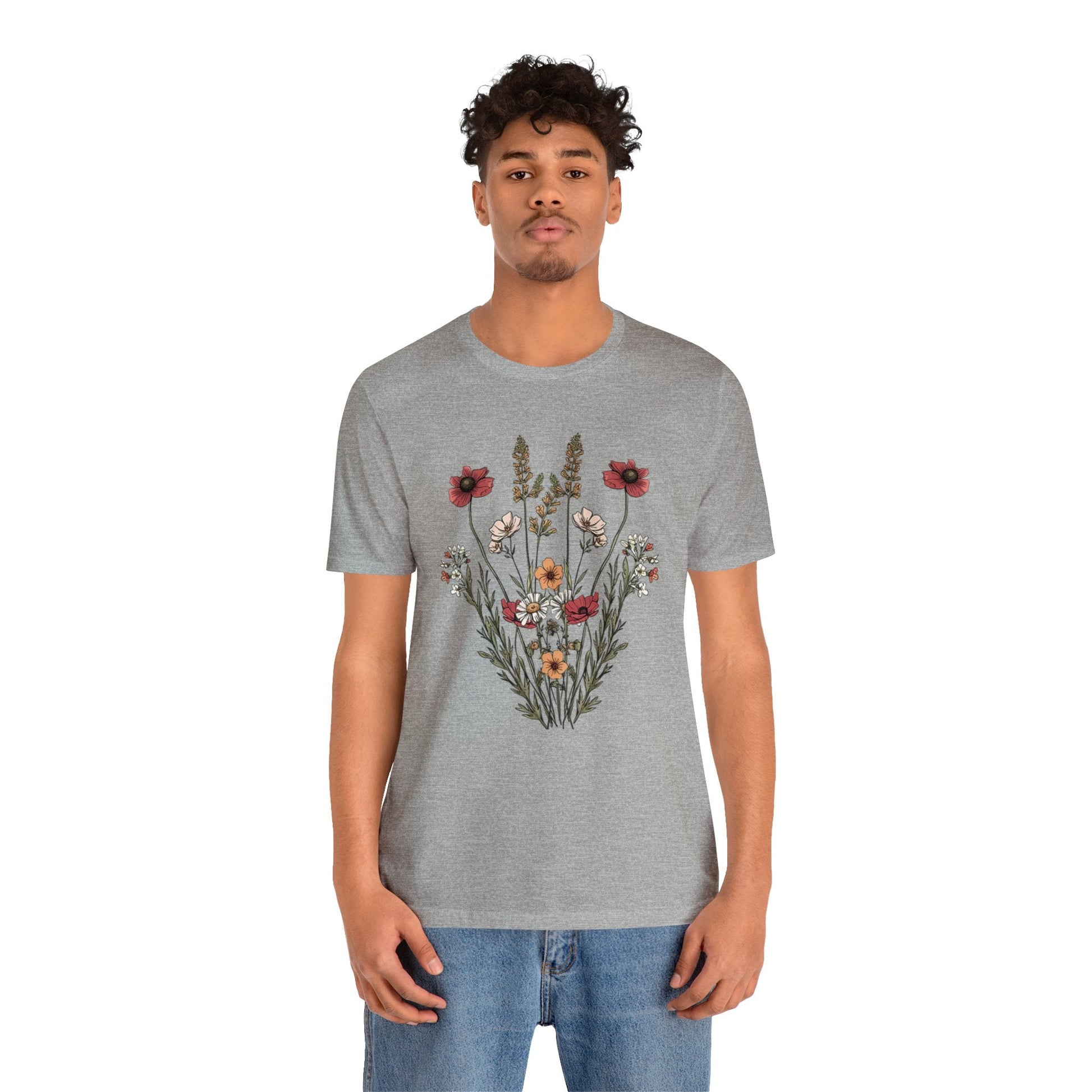 Wildflowers Minimalistic Soft T-Shirt | Effortlessly Stylish Branch and Stick