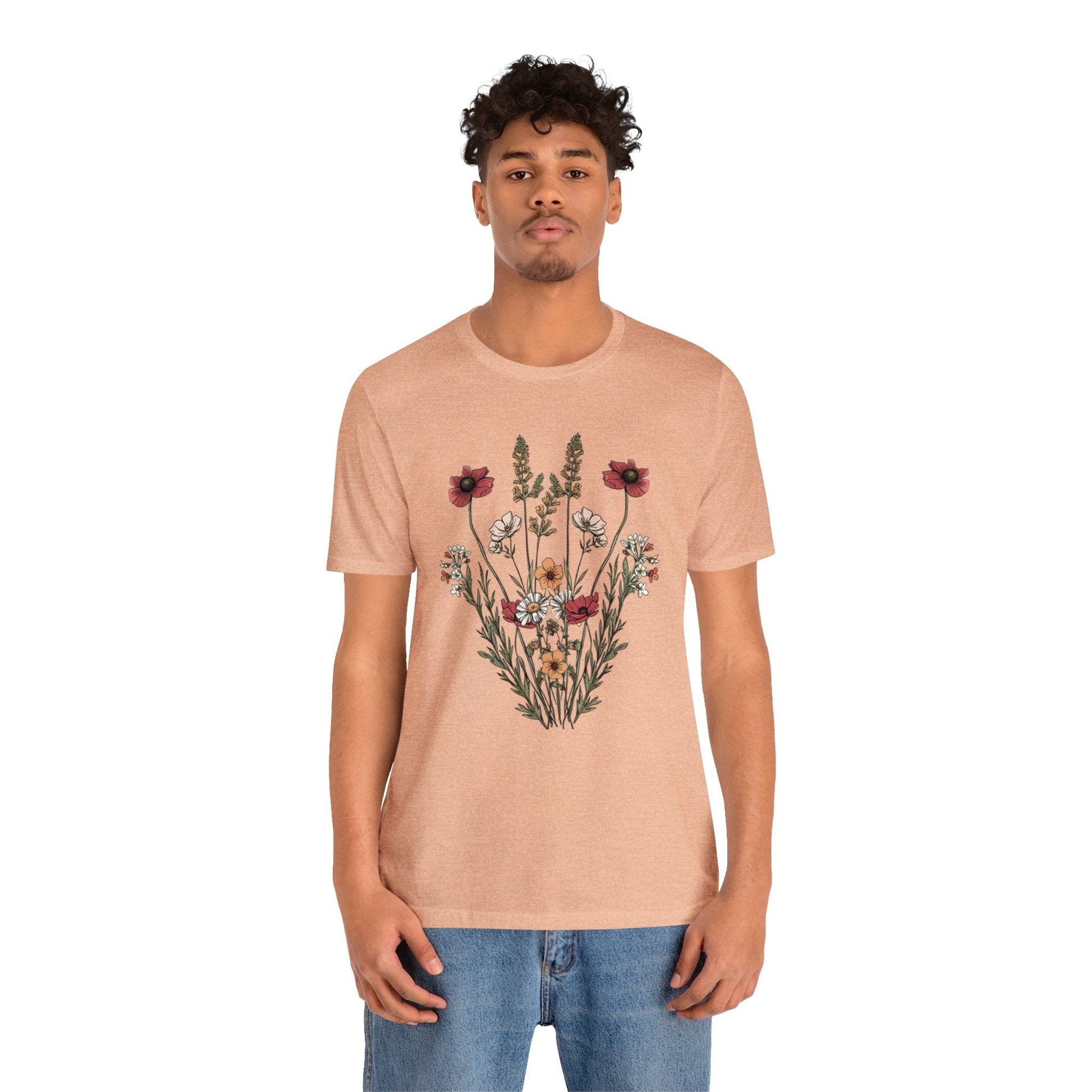 Wildflowers Minimalistic Soft T-Shirt | Effortlessly Stylish Branch and Stick