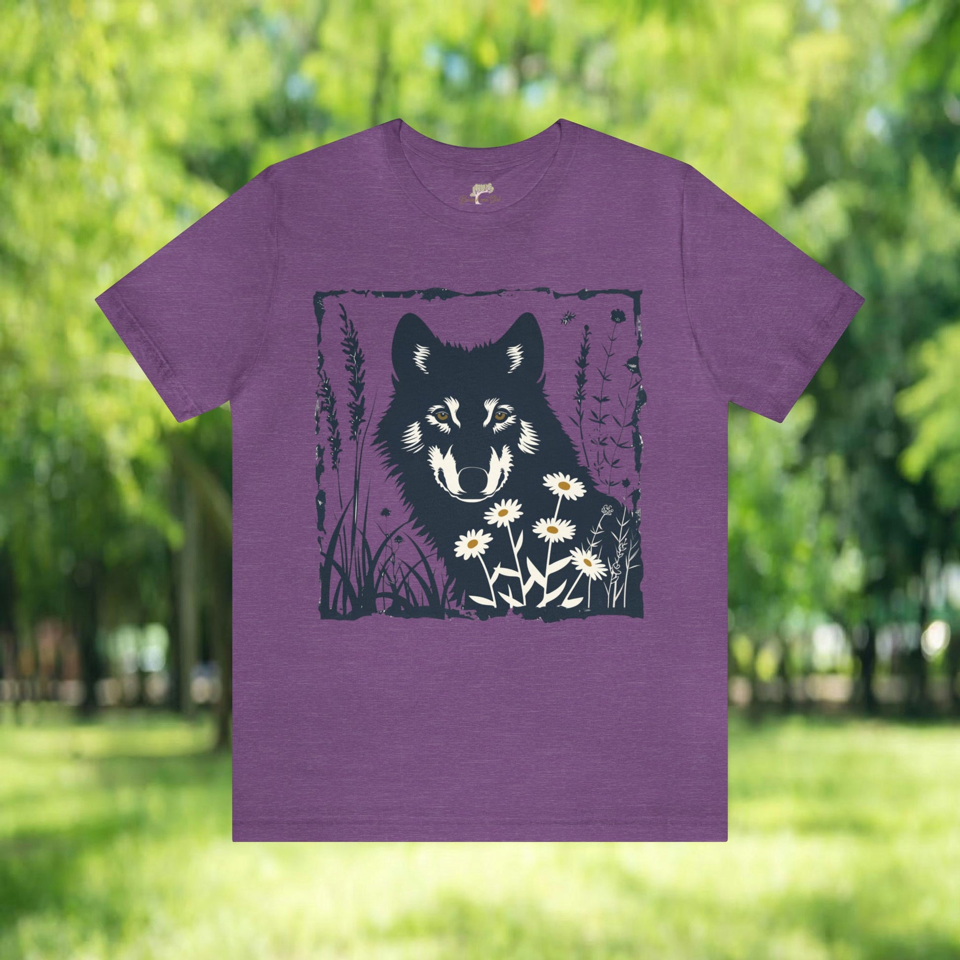 Wolf and Daisies Unisex Jersey Tee | Embrace Your Wild Side Branch and Stick