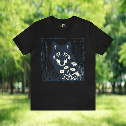 Wolf and Daisies Unisex Jersey Tee | Embrace Your Wild Side Branch and Stick