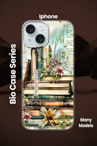 Biodegradable Books and Wildflowers Phone Case for I phone's